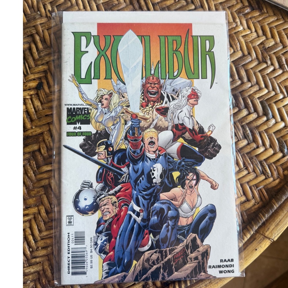 Marvel Excalibur Comic #4 2001 Raab Raimondi Wong Direct Edition Mutant X-Men